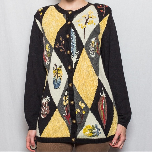 9s Vintage Susan Bristol Insect Sweater 
